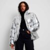 NA-KD - Silver puffer jacket
