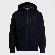Calvin Klein - Mix media zip through hoodie