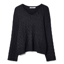 NA-KD - V-neck cable knit sweater