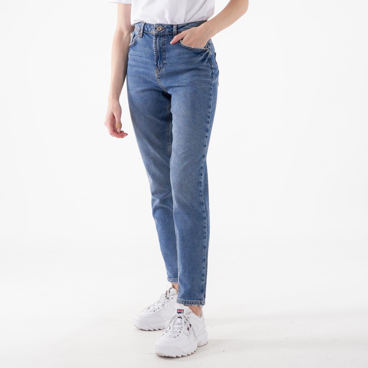 Pieces - Pcleah mom hw jeans