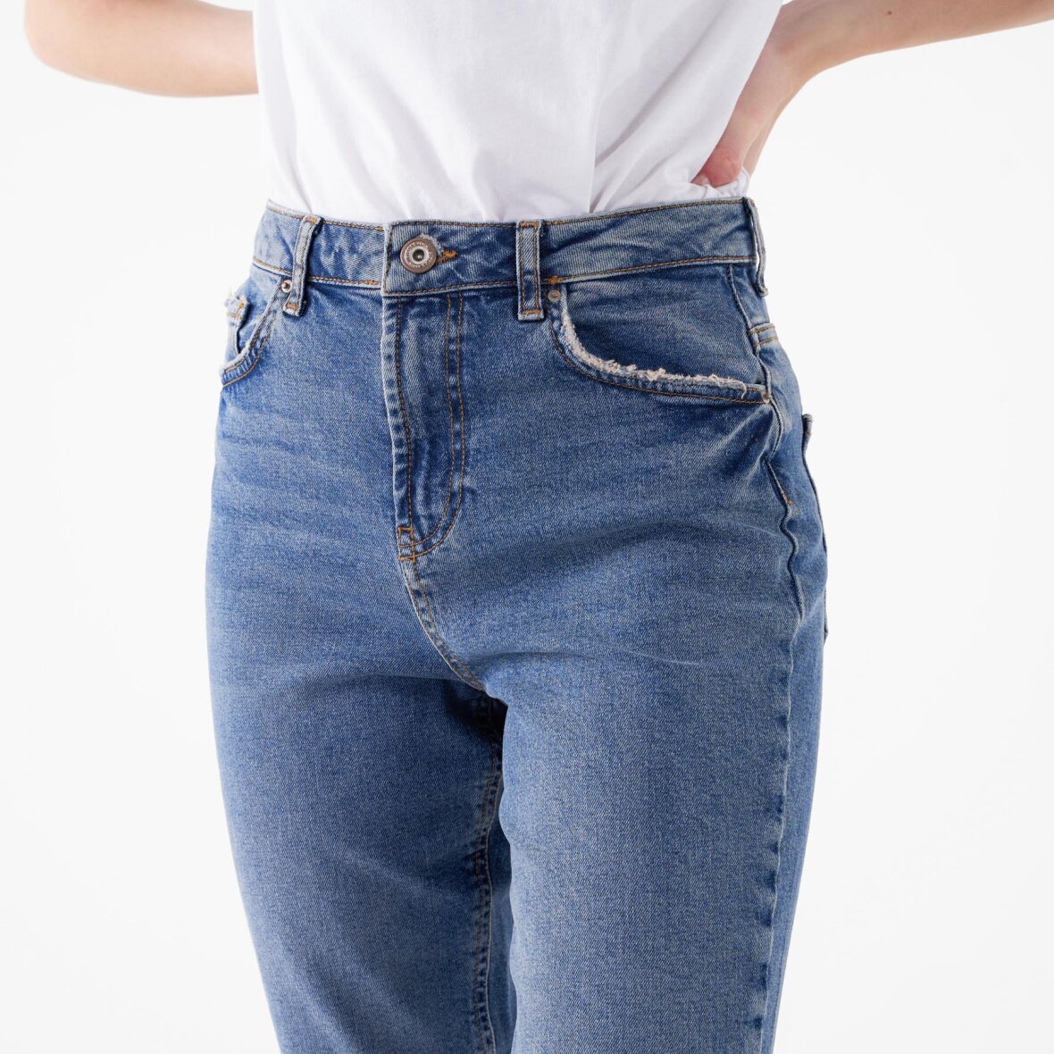 Pieces - Pcleah mom hw jeans