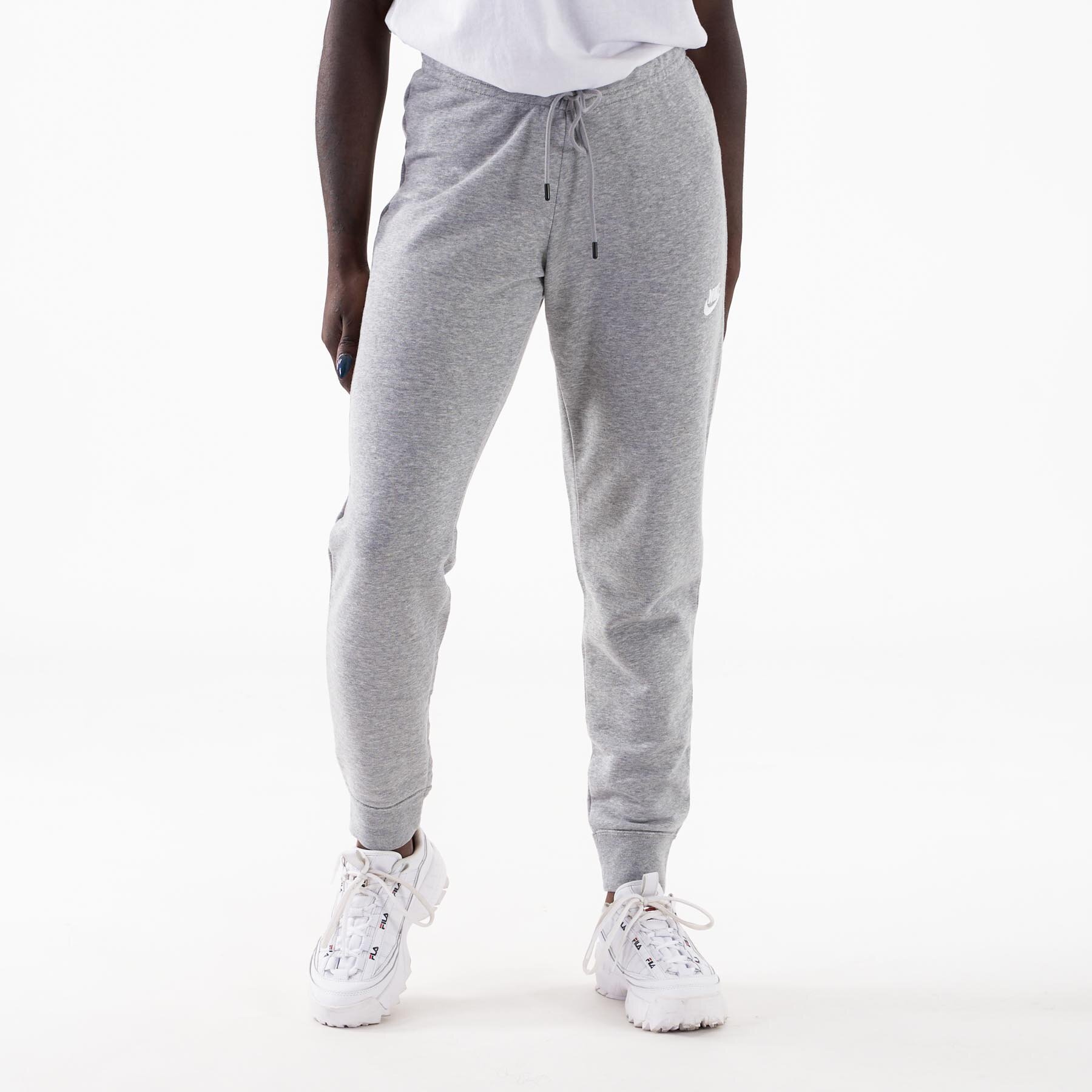 Billede af Nike - Sportswear essential sweatpant - Damebukser - 063 DK GREY/WHITE - XS