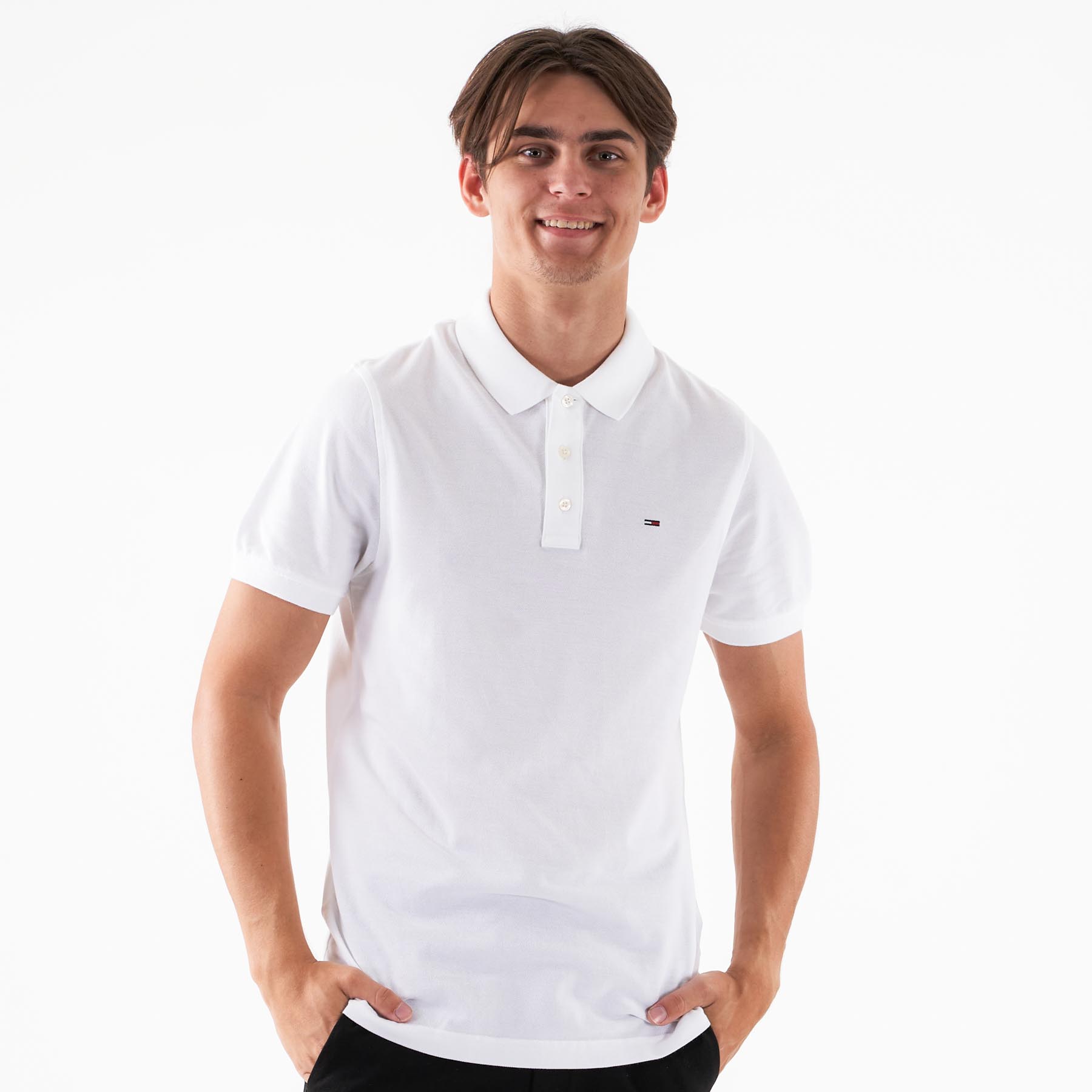 Tommy Jeans - TJM Original Fine Pique - T-shirts til mænd - Hvid - XS