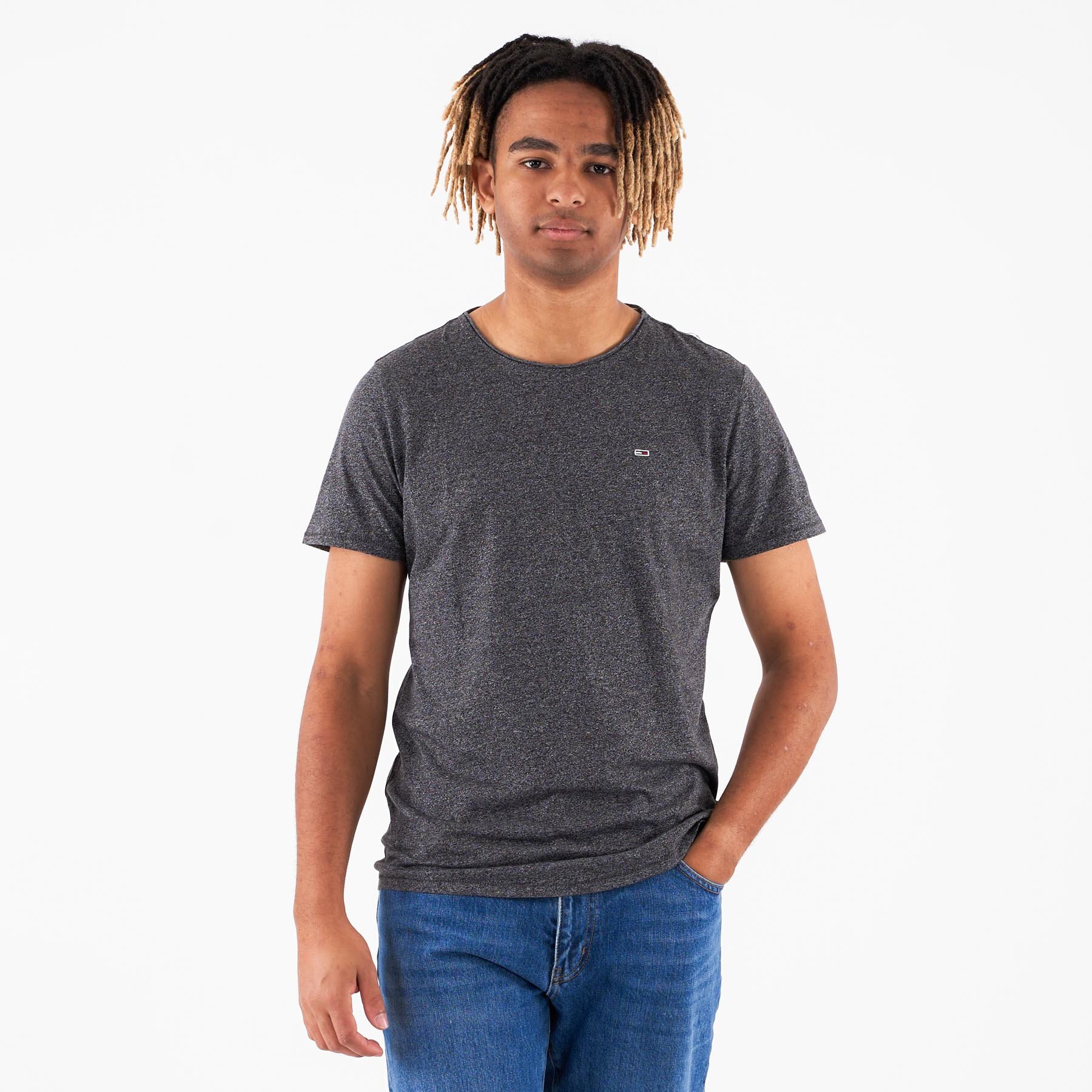 Tommy Jeans - Tjm essential jaspe tee - T-shirts til mænd - Blå - XS