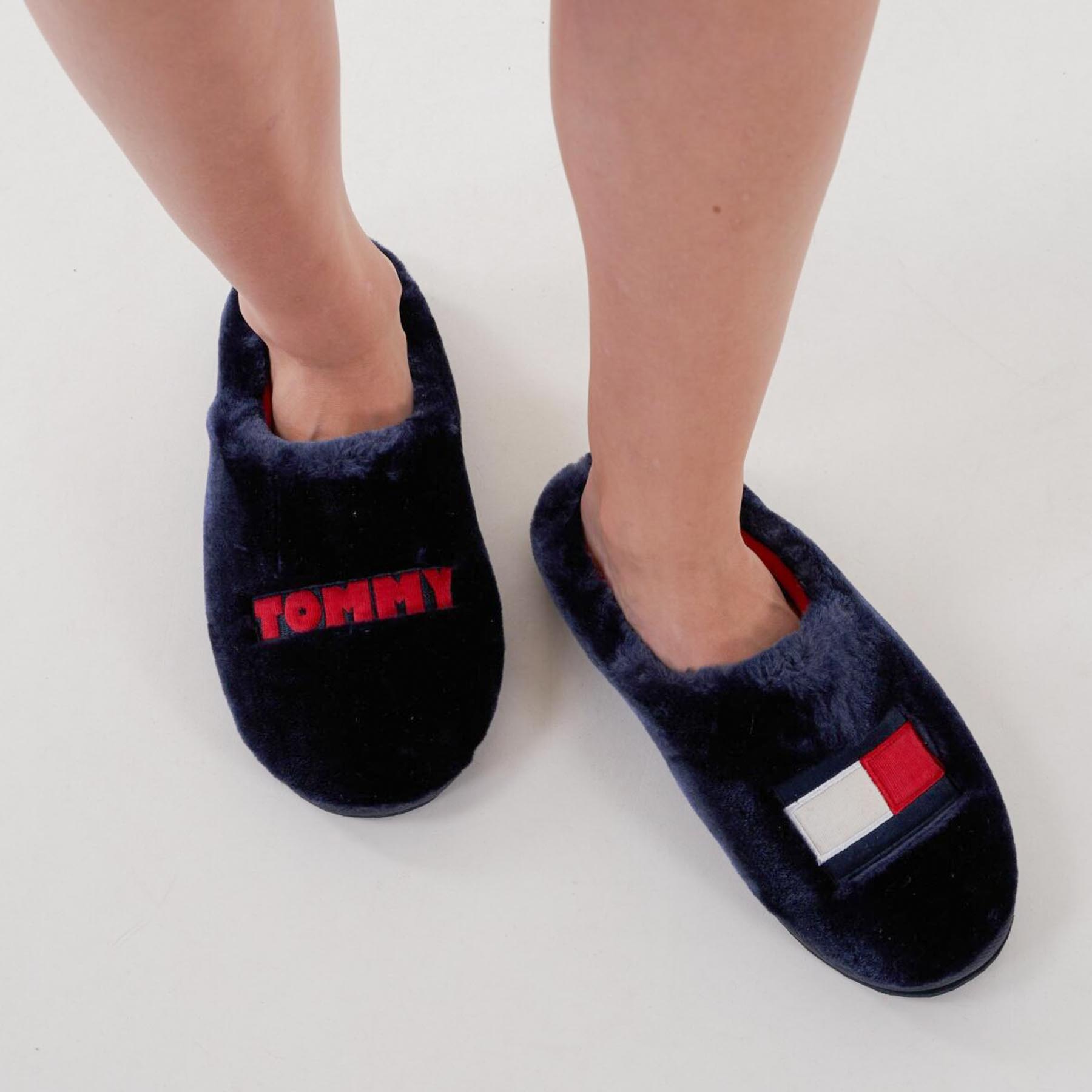 Billede af Tommy Hilfiger Shoes - Tommy womens fur slipper - Damesko - Blå - 36