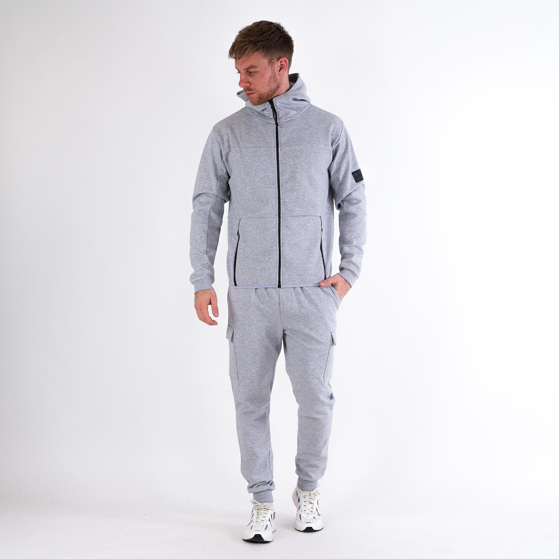 Noreligion - Tech zip hoodie - Sweatshirts og trøjer til herre - Grå - XXL
