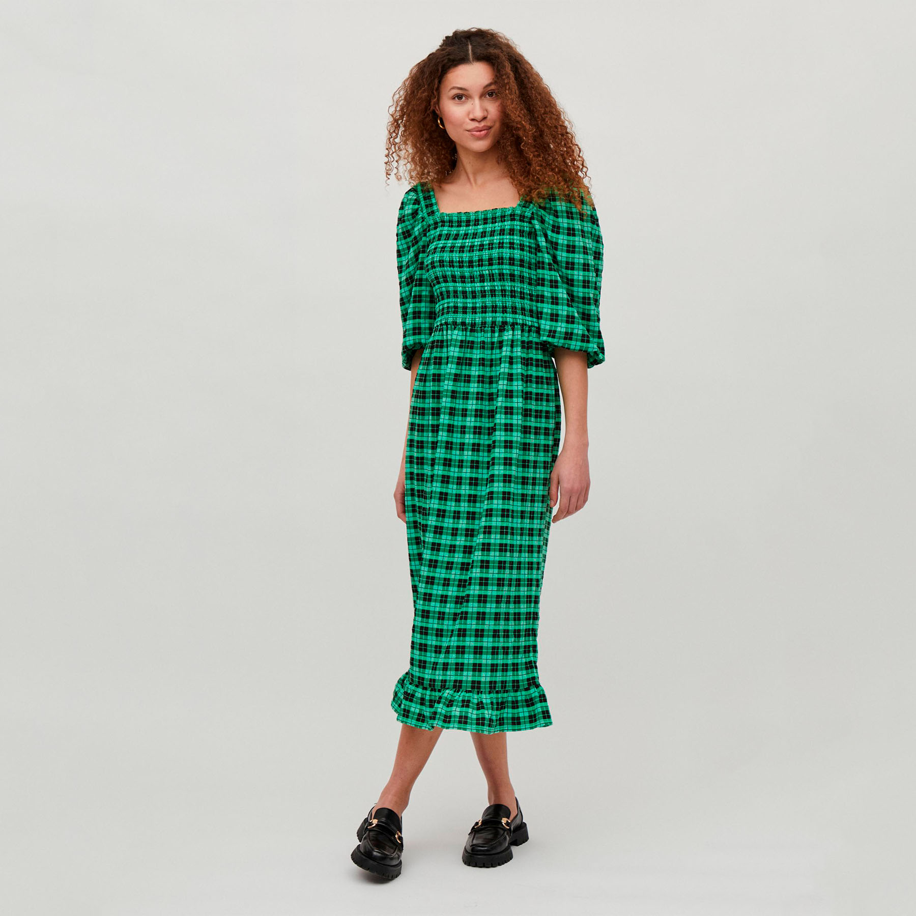 Vila – Viquin ankle dress – Lange kjoler – Grøn – 34