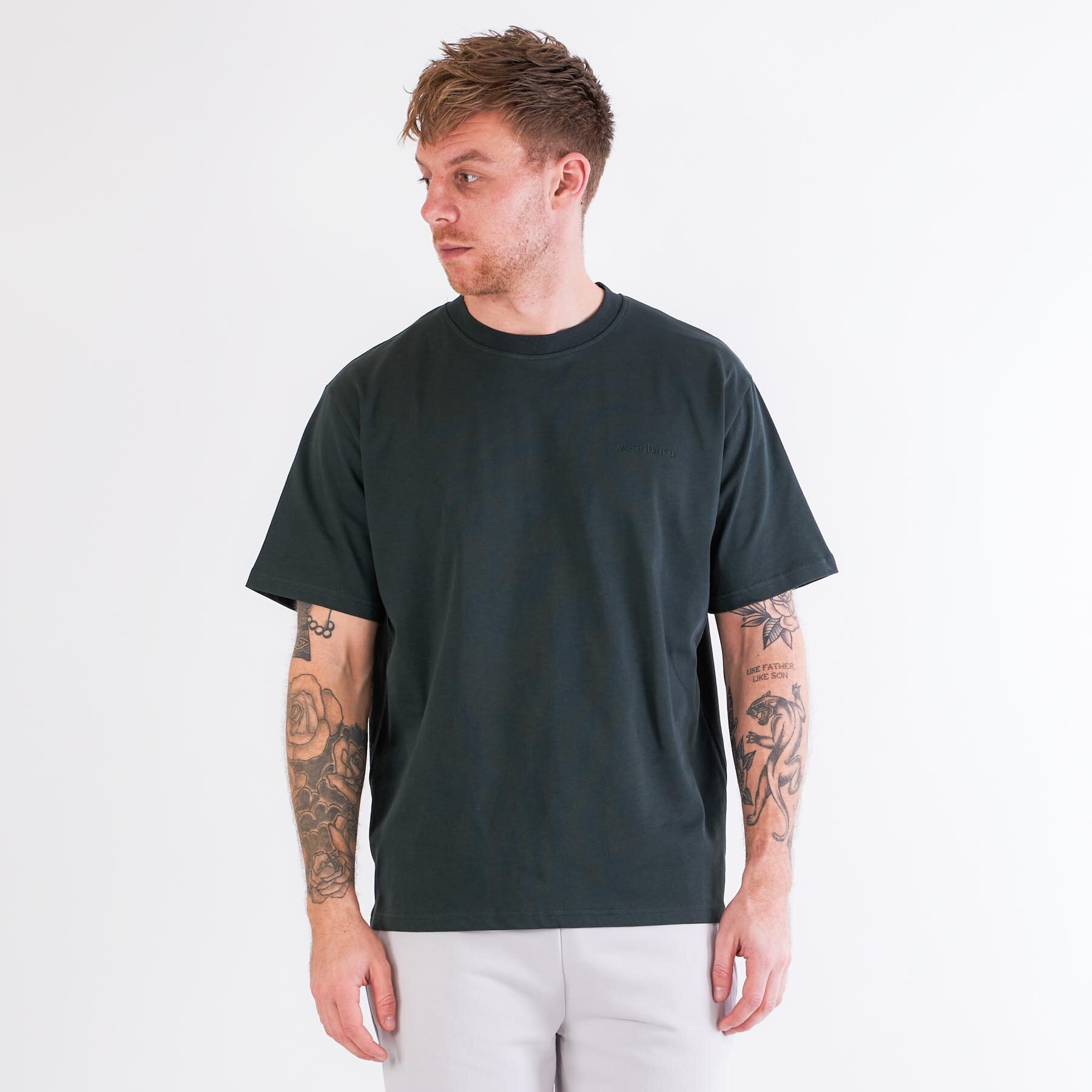 Woodbird - Baine base tee - T-shirts til mænd - Grøn - S