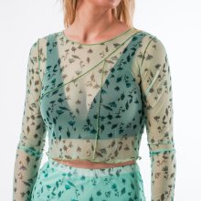 KA:NT COPENHAGEN - Sophia crop mesh blouse
