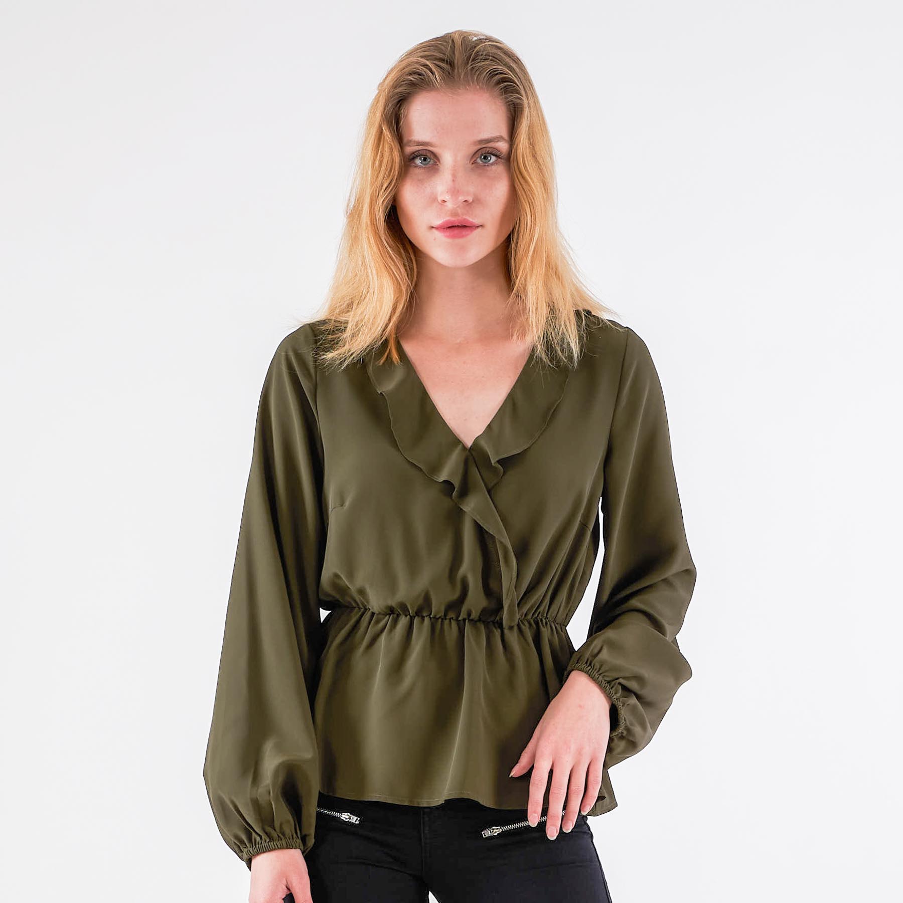 Pure friday - Purebby-ls-1 - Bluser og skjorter til kvinder - Grøn - XL