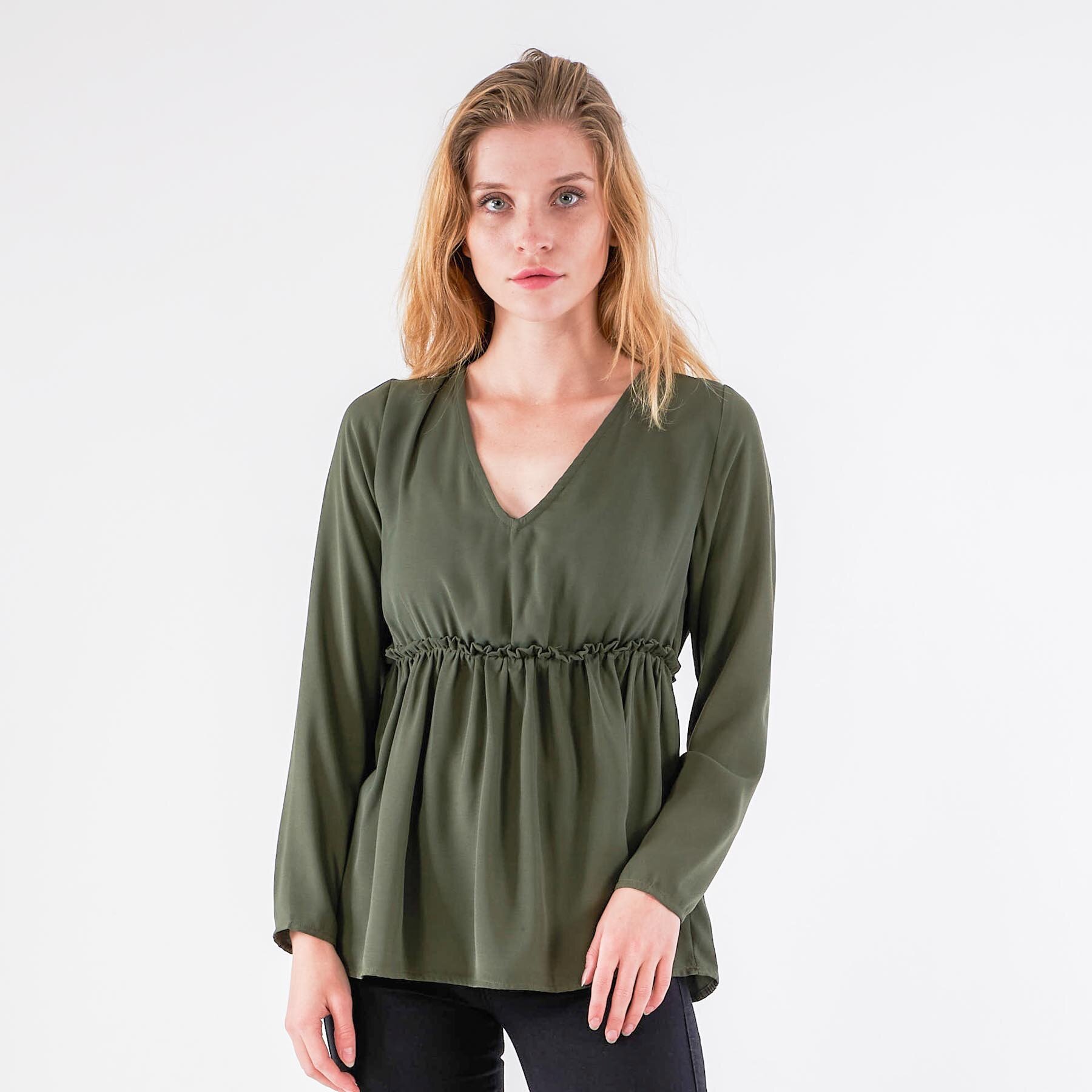 Pure friday - Purerika-ls - Bluser og skjorter til kvinder - Grøn - XL