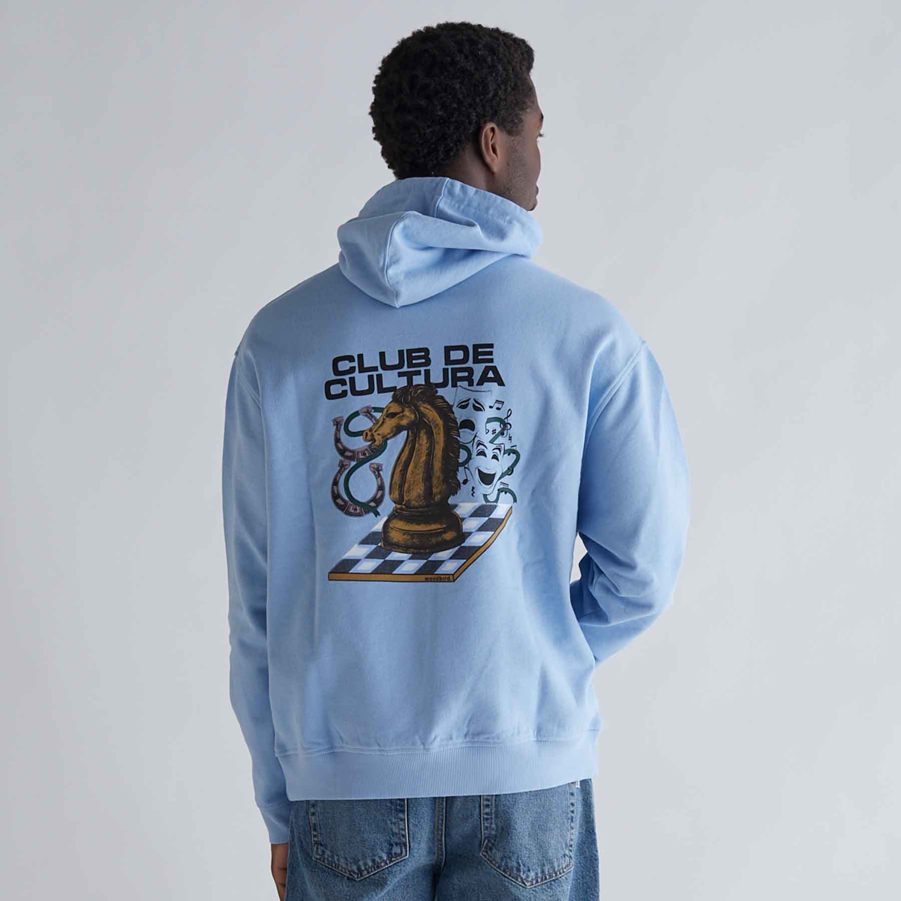 Woodbird - Pope club hoodie - Sweatshirts og trøjer til herre - Blå - XL