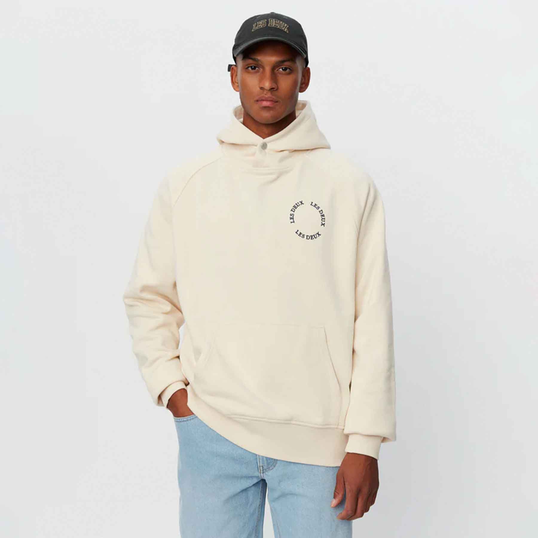 Les Deux - Circle hoodie 2.0 - Sweatshirts og trøjer til herre - Hvid - XL