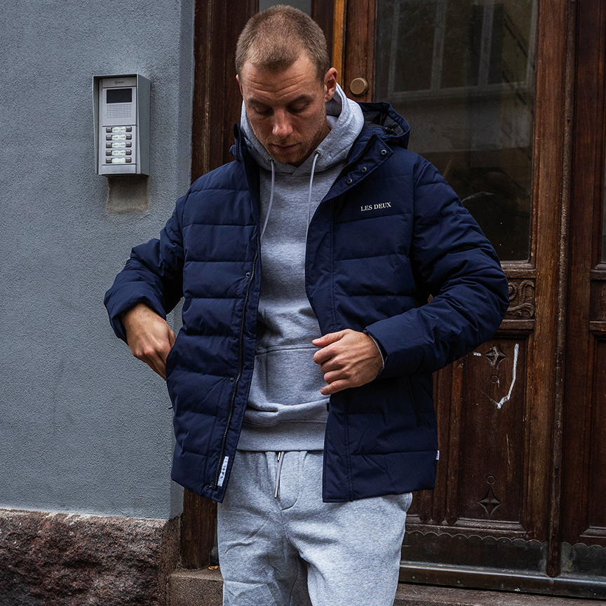 6: Les Deux - Marcus puffer jacket - Overtøj til herre - Blå - L