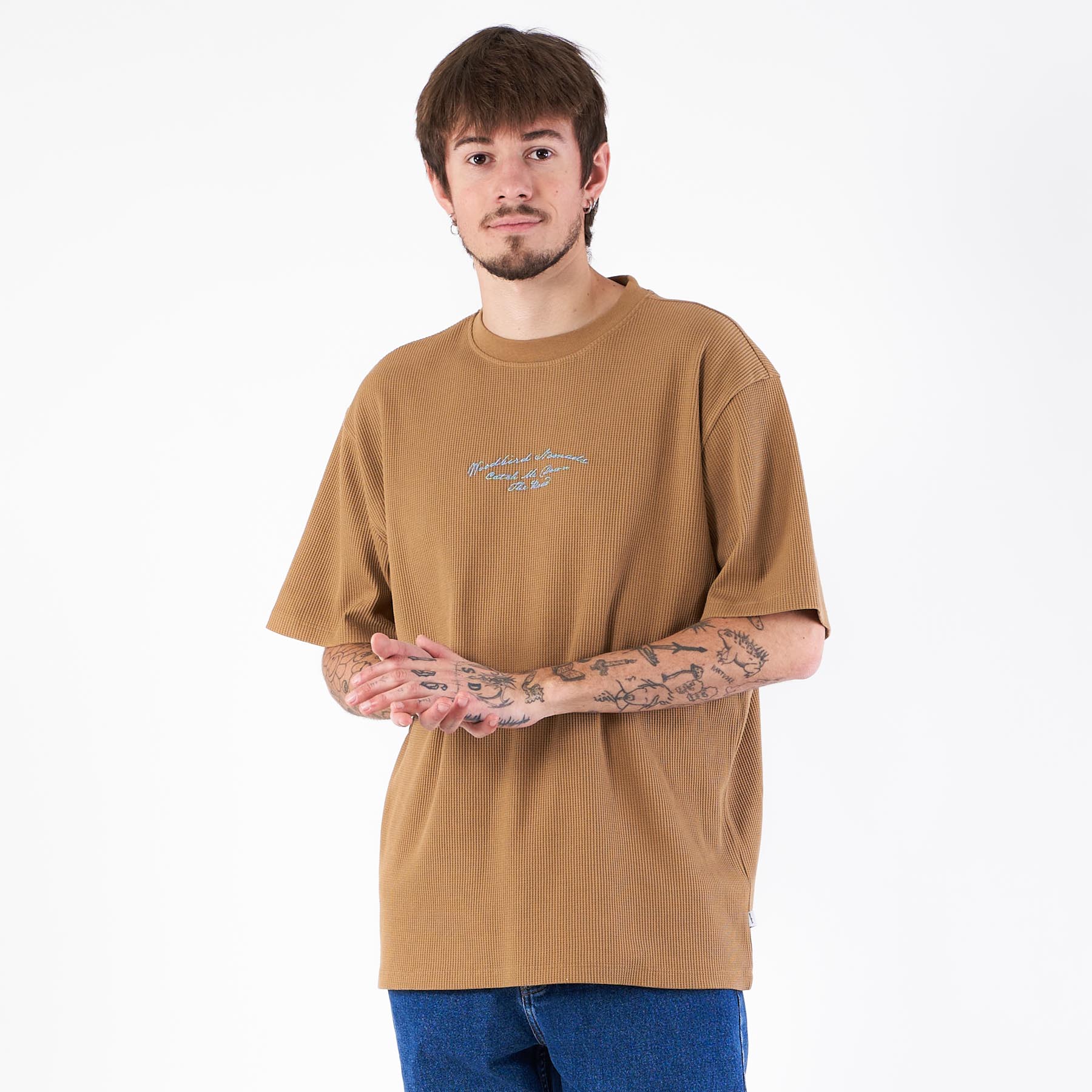 Woodbird - Cole road tee - T-shirts til mænd - Brun - XL