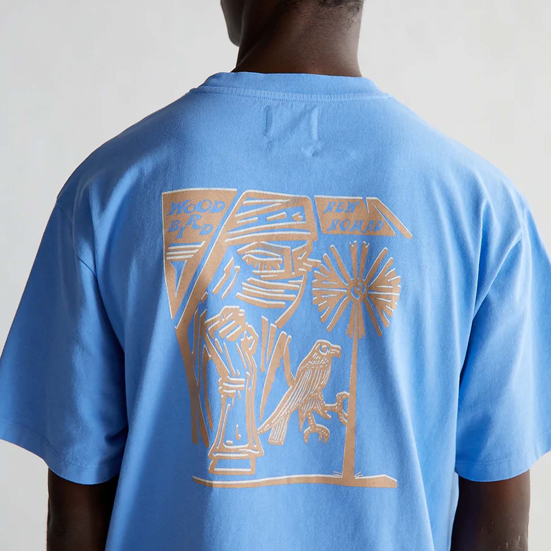 Woodbird - Baine raven tee - T-shirts til mænd - Blå - XL