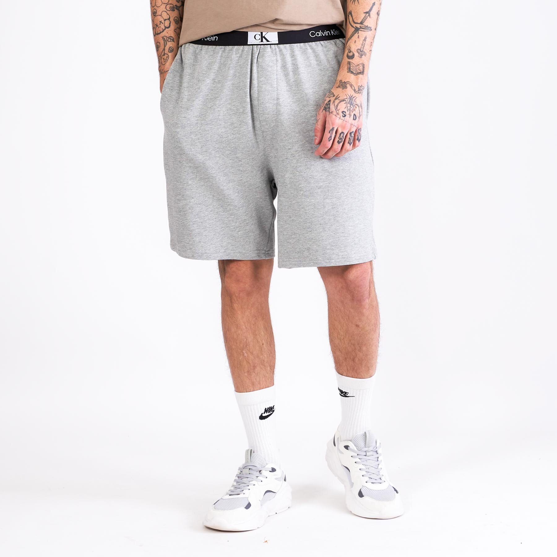Calvin Klein - Sleep shorts - Herreshorts - GREY HEATHER - S