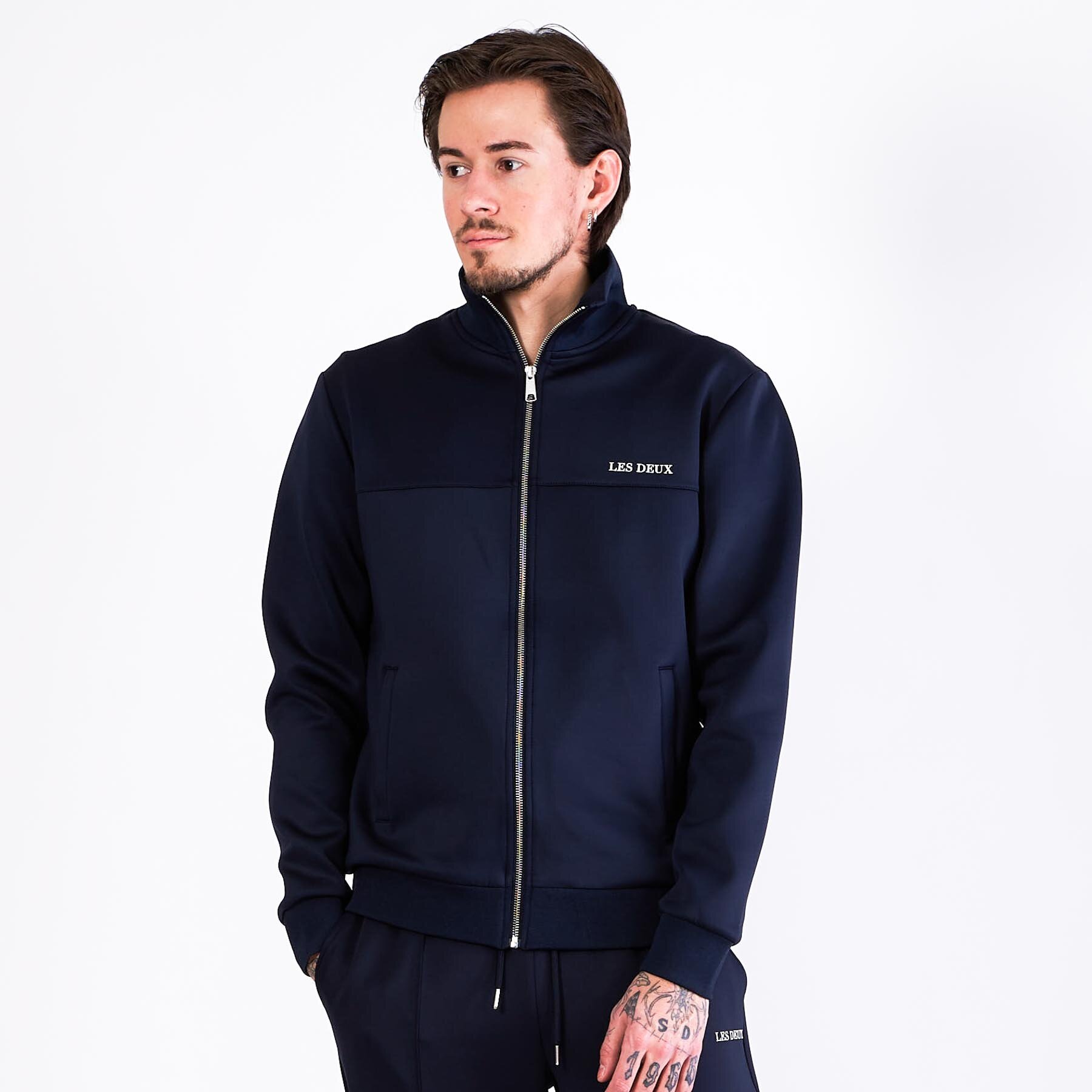Les Deux - Ballier track jacket - Sweatshirts og trøjer til herre - Blå - XL
