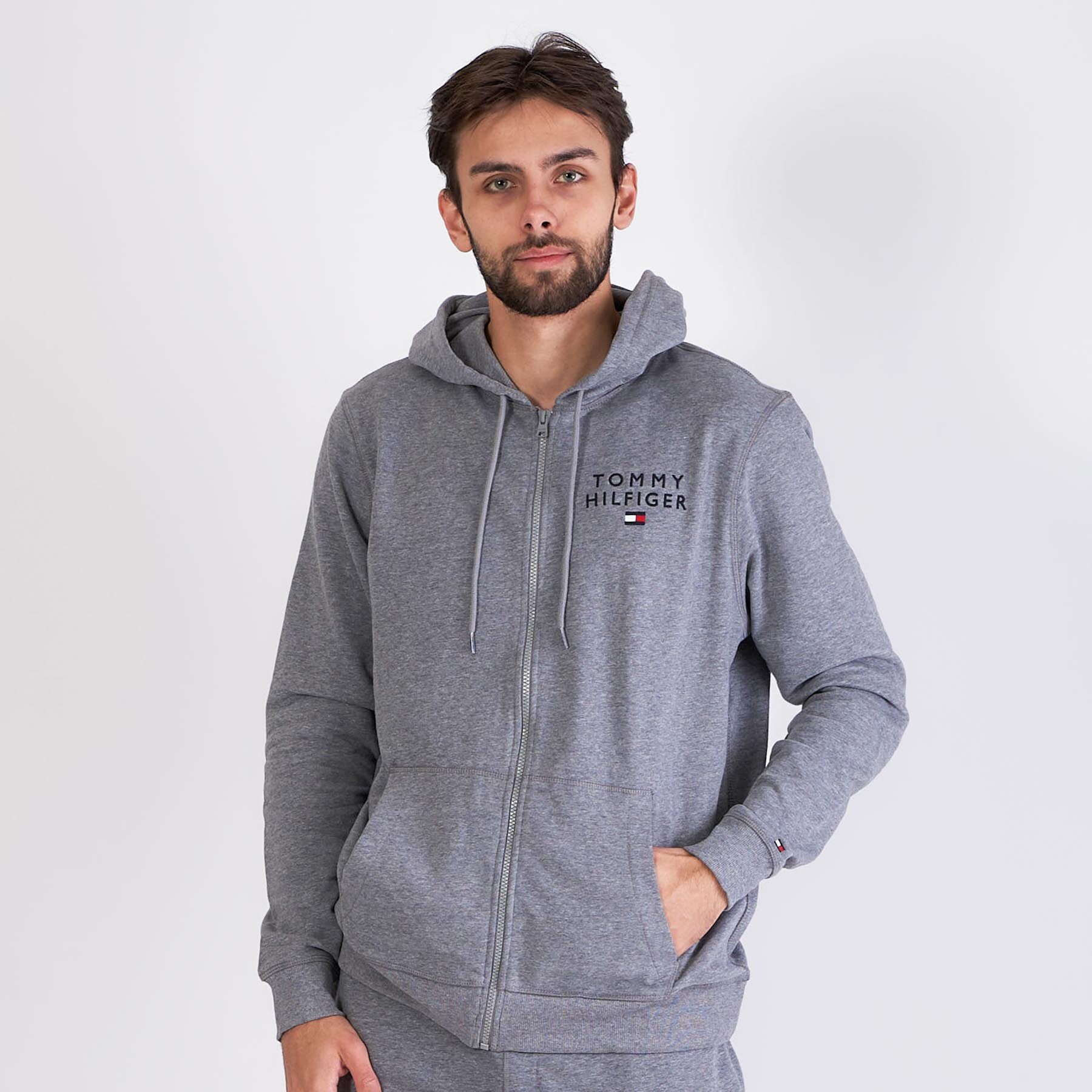 Tommy Jeans - Fz hoodie hwk - Sweatshirts og trøjer til herre - Grå - XXL