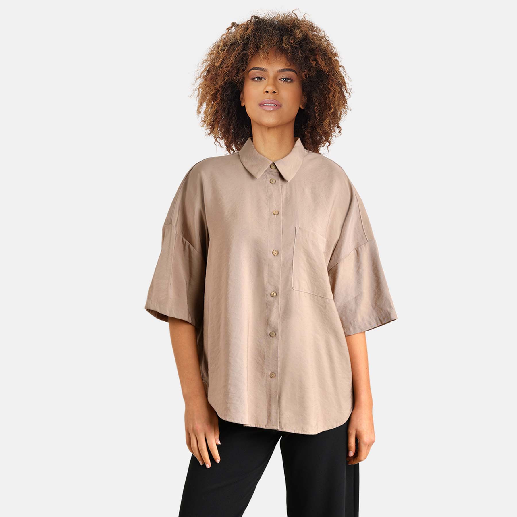 SisterS Point - Ella-n.sh - Bluser og skjorter til kvinder - Beige - XS/S