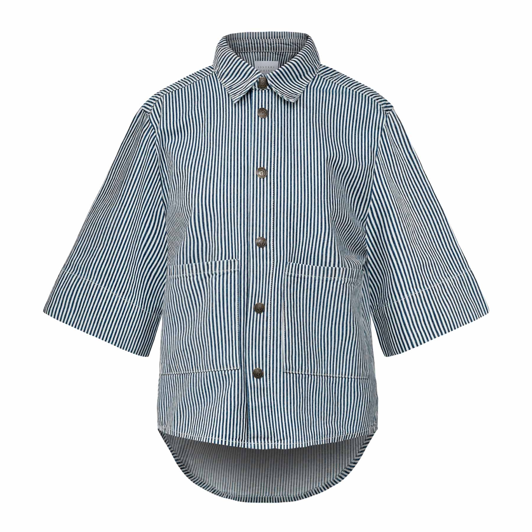 SisterS Point - Olea-ja2 - Bluser og skjorter til kvinder - Blå - XL