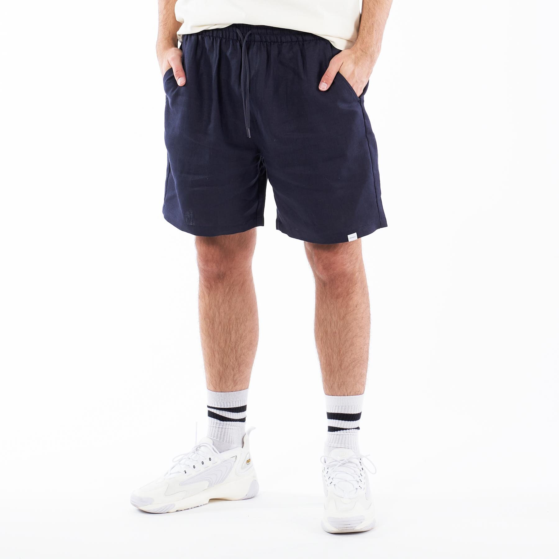 Les Deux - Otto linen shorts - Herreshorts - Blå - L