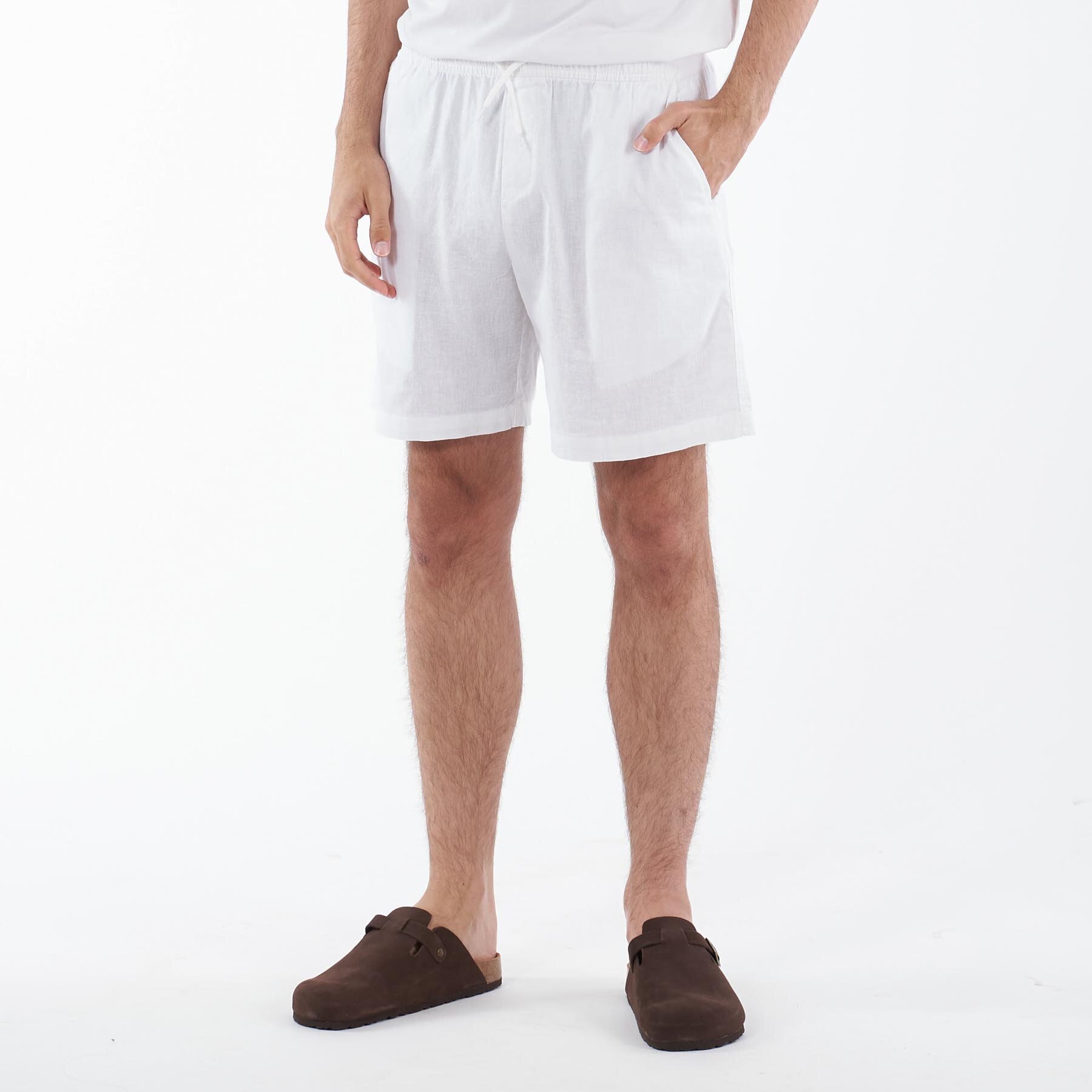 Approach - Leo linen shorts - Herreshorts - Hvid - XL